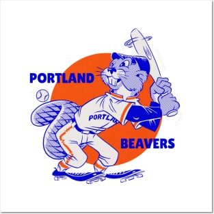 Retro Portland Beavers Posters and Art